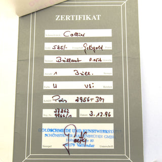 Brillantcollier aus 585 Gelbgold, nachhaltiger second hand Schmuck perfekt aufgearbeitet