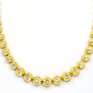 Brillantcollier aus 585 Gelbgold, nachhaltiger second hand Schmuck perfekt aufgearbeitet