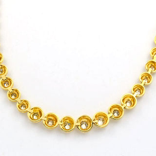 Brillantcollier aus 585 Gelbgold, nachhaltiger second hand Schmuck perfekt aufgearbeitet