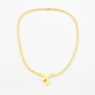 Perlencollier aus 585 Gelbgold, nachhaltiger second hand Schmuck perfekt aufgearbeitet