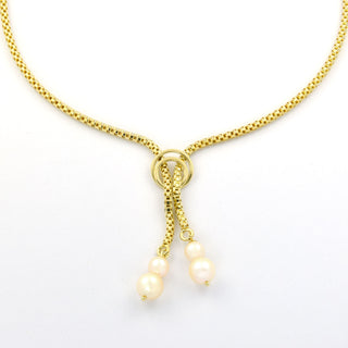 Perlencollier aus 585 Gelbgold, nachhaltiger second hand Schmuck perfekt aufgearbeitet