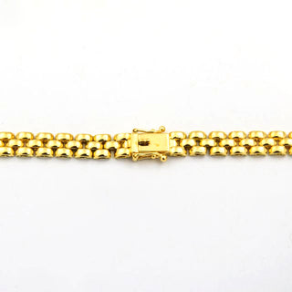 Smaragdcollier aus 585 Gelbgold mit Rubin und Saphir, nachhaltiger second hand Schmuck perfekt aufgearbeitet