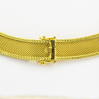 Milanaise-Collier aus 585 Gelbgold, Vintage, 42 cm, nachhaltiger second hand Schmuck perfekt aufgearbeitet