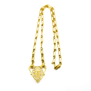 Collier aus 750 Gelbgold, 60cm, nachhaltiger second hand Schmuck perfekt aufgearbeitet