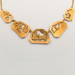 Collier aus 750 Roségold, Peru, Handarbeit, nachhaltiger second hand Schmuck perfekt aufgearbeitet