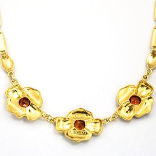 Theodor Fahrner Collier aus 925 Silber mit Citrin, nachhaltiger second hand Schmuck perfekt aufgearbeitet