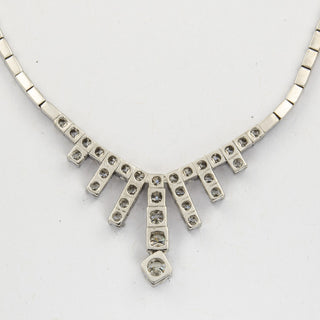 Brillandcollier aus 585 Weißgold, nachhaltiger second hand Schmuck perfekt aufgearbeitet