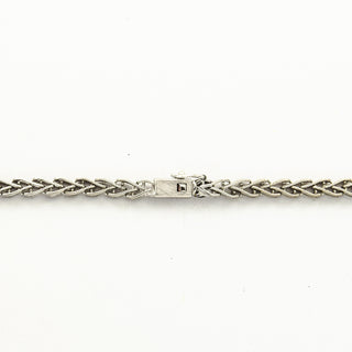 Collier aus 585 Weißgold mit Perle und Rubin, nachhaltiger second hand Schmuck perfekt aufgearbeitet