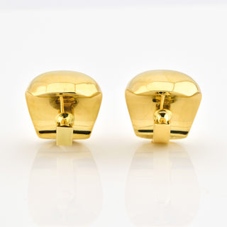 Creolen aus 750 Gelbgold, nachhaltiger second hand Schmuck perfekt aufgearbeitet