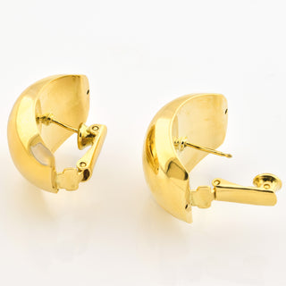 Creolen aus 750 Gelbgold, nachhaltiger second hand Schmuck perfekt aufgearbeitet