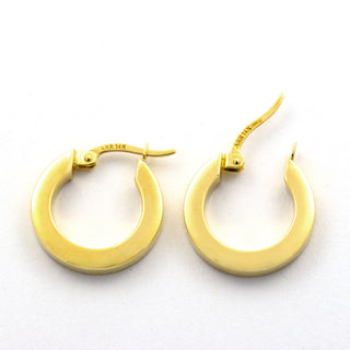 Creolen aus 585 Gelbgold, nachhaltiger second hand Schmuck perfekt aufgearbeitet