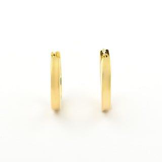 Creolen aus 585 Gelbgold, nachhaltiger second hand Schmuck perfekt aufgearbeitet