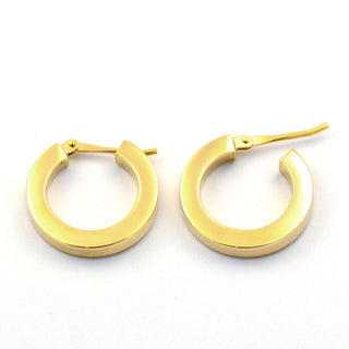 Creolen aus 585 Gelbgold, nachhaltiger second hand Schmuck perfekt aufgearbeitet