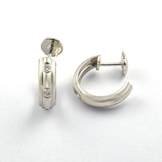 Piaget Brillantcreolen Possession aus 750 Weißgold, nachhaltiger second hand Schmuck perfekt aufgearbeitet