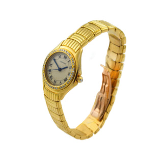 Cartier Damenarmbanduhr Cougar Quarzwerk mit Datumsanzeige, gebrauchte Luxusuhr im Top-Zustand