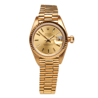 Rolex Damenarmbanduhr Oyster Date Just Automatik mit Datumsanzeige, gebrauchte Luxusuhr im Top-Zustand