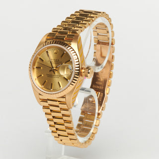 Rolex Damenarmbanduhr Oyster Date Just Automatik mit Datumsanzeige, gebrauchte Luxusuhr im Top-Zustand