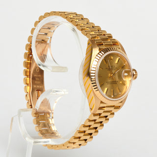 Rolex Damenarmbanduhr Oyster Date Just Automatik mit Datumsanzeige, gebrauchte Luxusuhr im Top-Zustand