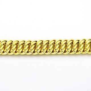 FBM Doppelpanzerarmband aus 585 Gelbgold, nachhaltiger second hand Schmuck perfekt aufgearbeitet