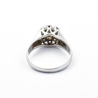 Brillantring aus 750 Weißgold, nachhaltiger second hand Schmuck perfekt aufgearbeitet