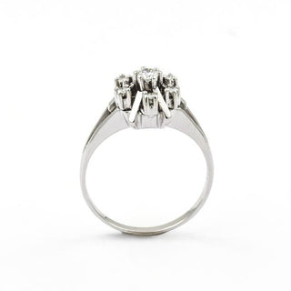 Brillantring aus 585 Weißgold mit Diamant, nachhaltiger second hand Schmuck perfekt aufgearbeitet