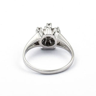 Brillantring aus 585 Weißgold mit Diamant, nachhaltiger second hand Schmuck perfekt aufgearbeitet