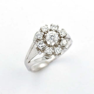 Brillantring aus 585 Weißgold, nachhaltiger second hand Schmuck perfekt aufgearbeitet