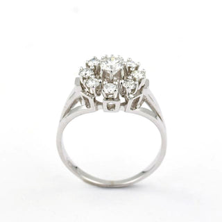 Brillantring aus 585 Weißgold, nachhaltiger second hand Schmuck perfekt aufgearbeitet