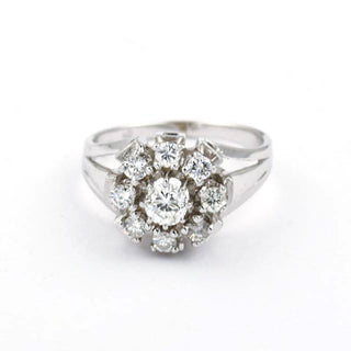 Brillantring aus 585 Weißgold, nachhaltiger second hand Schmuck perfekt aufgearbeitet