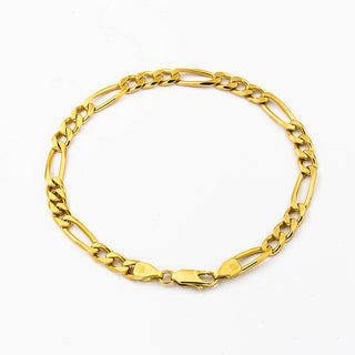 Figaroarmband aus 750 Gelbgold, nachhaltiger second hand Schmuck perfekt aufgearbeitet
