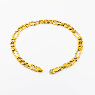 Figaroarmband aus 750 Gelbgold, nachhaltiger second hand Schmuck perfekt aufgearbeitet