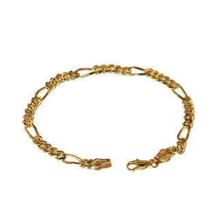 Figaroarmband aus 585 Gelbgold, nachhaltiger second hand Schmuck perfekt aufgearbeitet