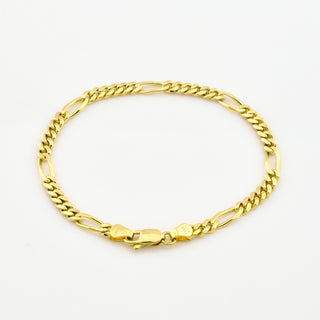Figaroarmband aus 585 Gelbgold, nachhaltiger second hand Schmuck perfekt aufgearbeitet