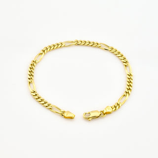 Figaroarmband aus 585 Gelbgold, nachhaltiger second hand Schmuck perfekt aufgearbeitet