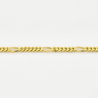 Figaroarmband aus 585 Gelbgold, nachhaltiger second hand Schmuck perfekt aufgearbeitet