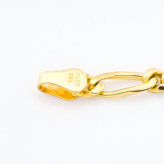 Figaroarmband aus 585 Gelbgold, nachhaltiger second hand Schmuck perfekt aufgearbeitet