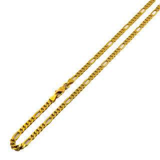 Figarokette aus 585 Gelbgold, 46cm, nachhaltiger second hand Schmuck perfekt aufgearbeitet