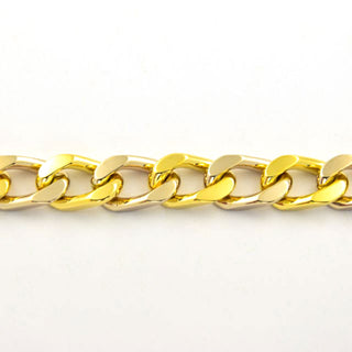 Flachpanzerarmband aus 585 Gelb- und Weißgold, nachhaltiger second hand Schmuck perfekt aufgearbeitet