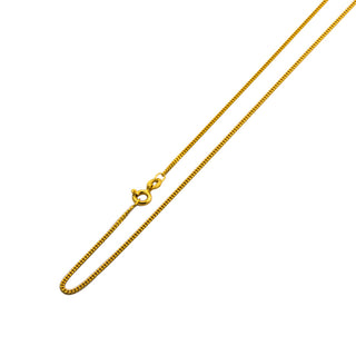 Flachpanzerkette aus 750 Gelbgold, 61cm, nachhaltiger second hand Schmuck perfekt aufgearbeitet