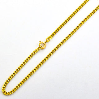 Flachpanzerkette aus 585 Gelbgold, nachhaltiger second hand Schmuck perfekt aufgearbeitet