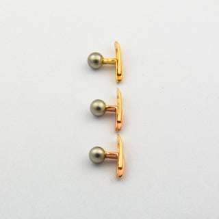 Frackknöpfe aus 585 Gelb- und Rotgold, nachhaltiger second hand Schmuck perfekt aufgearbeitet