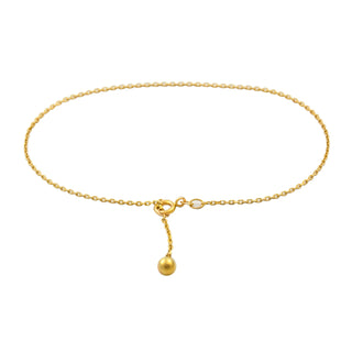 FBM Fußkettchen aus 585 Gelbgold, nachhaltiger second hand Schmuck perfekt aufgearbeitet