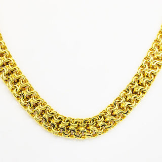 Garibaldikette aus 585 Gelbgold, nachhaltiger second hand Schmuck perfekt aufgearbeitet