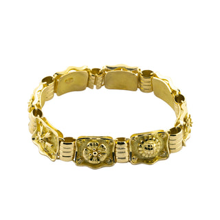 Gliederarmband aus 750 Gelbgold, nachhaltiger second hand Schmuck perfekt aufgearbeitet