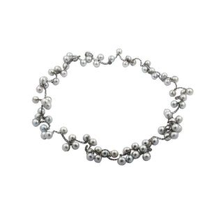 Halskette aus Edelstahl mit Perle, nachhaltiger second hand Schmuck perfekt aufgearbeitet