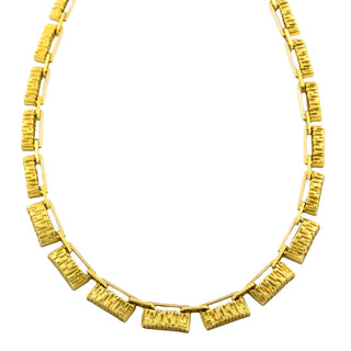 Halskette aus 585 Gelb- und Weißgold, nachhaltiger second hand Schmuck perfekt aufgearbeitet