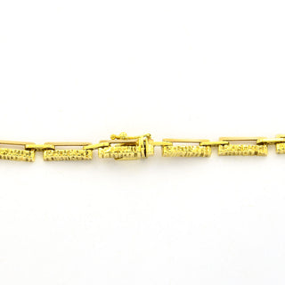 Halskette aus 585 Gelb- und Weißgold, nachhaltiger second hand Schmuck perfekt aufgearbeitet