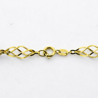 Halskette aus 585 Gelbgold mit Amethyst, nachhaltiger second hand Schmuck perfekt aufgearbeitet