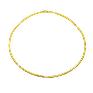 Perlenkette aus 585 Gelbgold, nachhaltiger second hand Schmuck perfekt aufgearbeitet