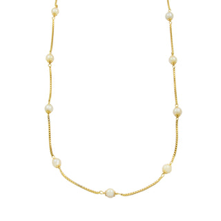 Perlenkette aus 750 Gelbgold, nachhaltiger second hand Schmuck perfekt aufgearbeitet